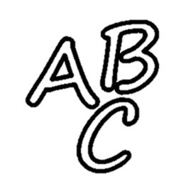 ABC白抜き黒（背景無し）
