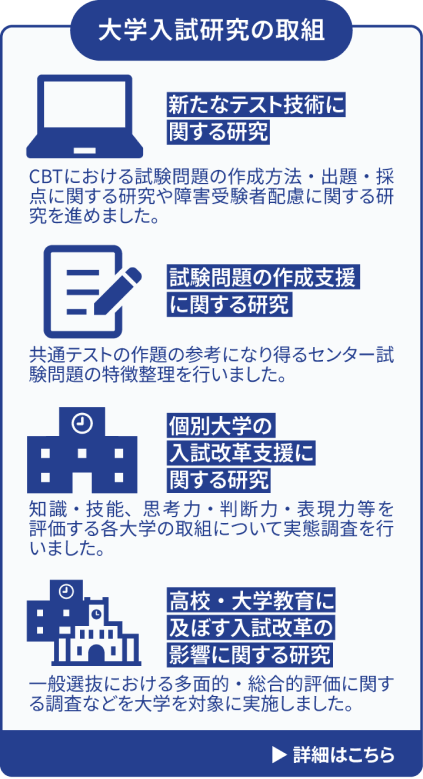 大学入試研究の取組